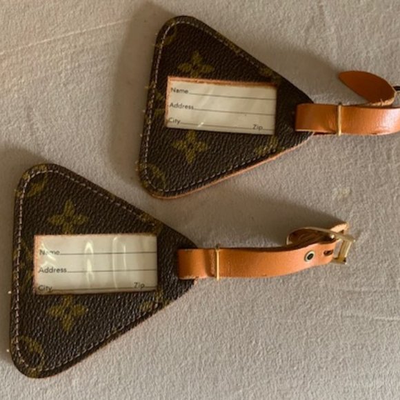 Unused- Louis Vuitton Vintage Luggage Tags - Picture 1 of 5
